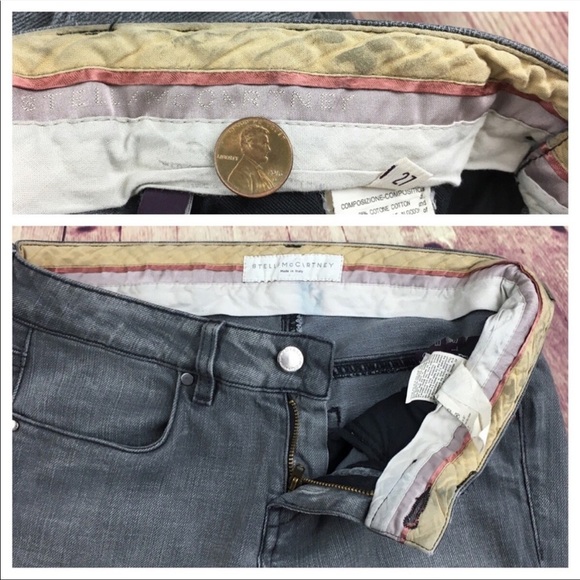 ☮️STELLA MCCARTNEY SKINNY ZIP LONG JEAN SKZE 27 - Picture 4 of 8